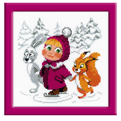 1567 Набор для вышивания Праздник на льду 18 х 18 см RIOLIS Сотвори Сама 