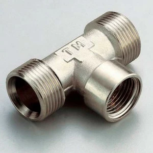 Тройник НВН никелированный евроконус TIEMME 3/4"EKх3/4"х3/4"EK