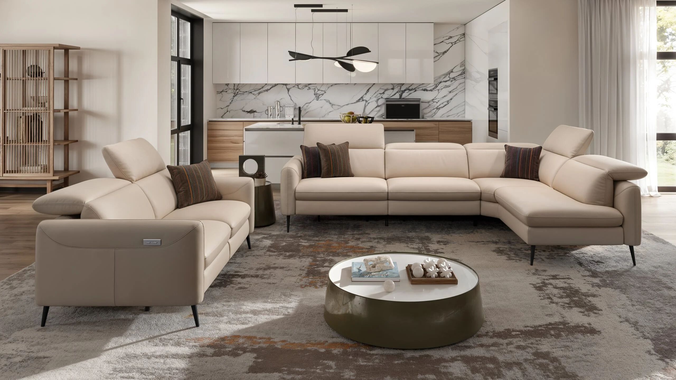 Кожаный угловой диван Sofanella Мессина ARCH-00138543 - Вид №11