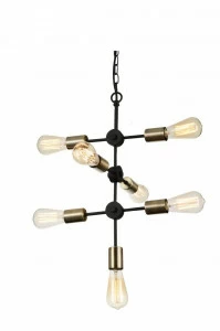 Люстра дизайнерская Ask черная бронза пушечная 1656-7P SUPERNW БЕЗ ПЛАФОНОВ 057214 Черный