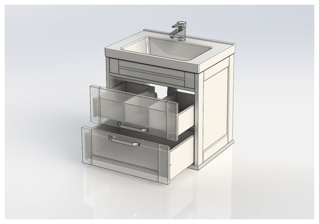 Тумба с раковиной Aquanet Денвер 65 белый 0019921000197962 - Вид №10