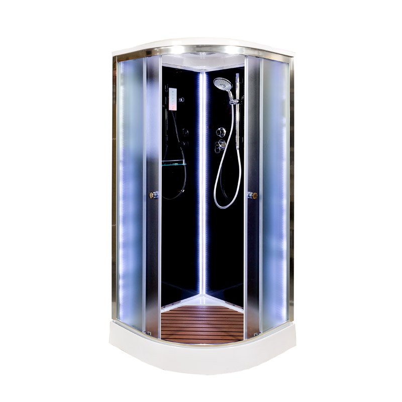 D08S Душевая кабина DETO Серия D B01S LED BLACK - Вид №26