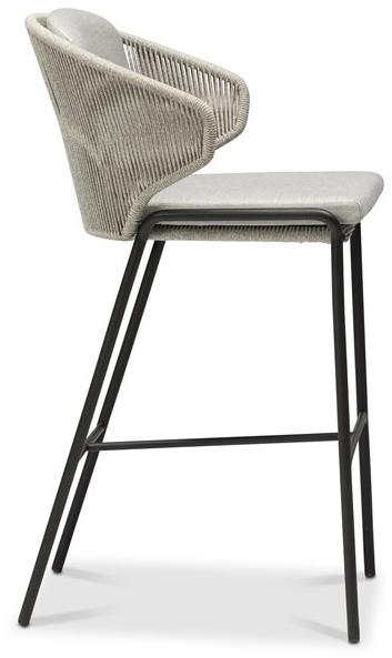 MANUTTI Высокий металлический табурет с подлокотниками Radius Bs69 - bs70 - Вид №5