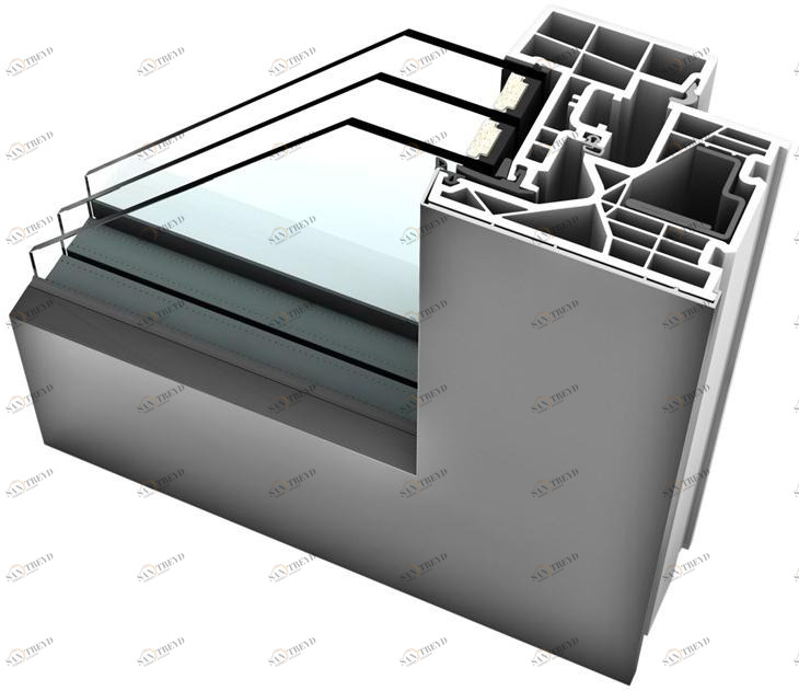 INTERNORM Italia Окна из алюминия и пвх с тройным остеклением sun-id-1371875