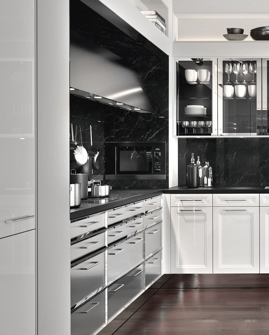 Глянцевая лакированная кухня и сталь SieMatic SieMatic CLASSIC - SE 2002 BAL ARCH-00032900 - Вид №2