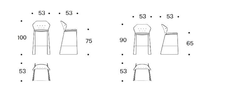 Тканевый табурет с подставкой для ног Saba Italia Нью-Йорк ARCH-00143589 - Вид №2