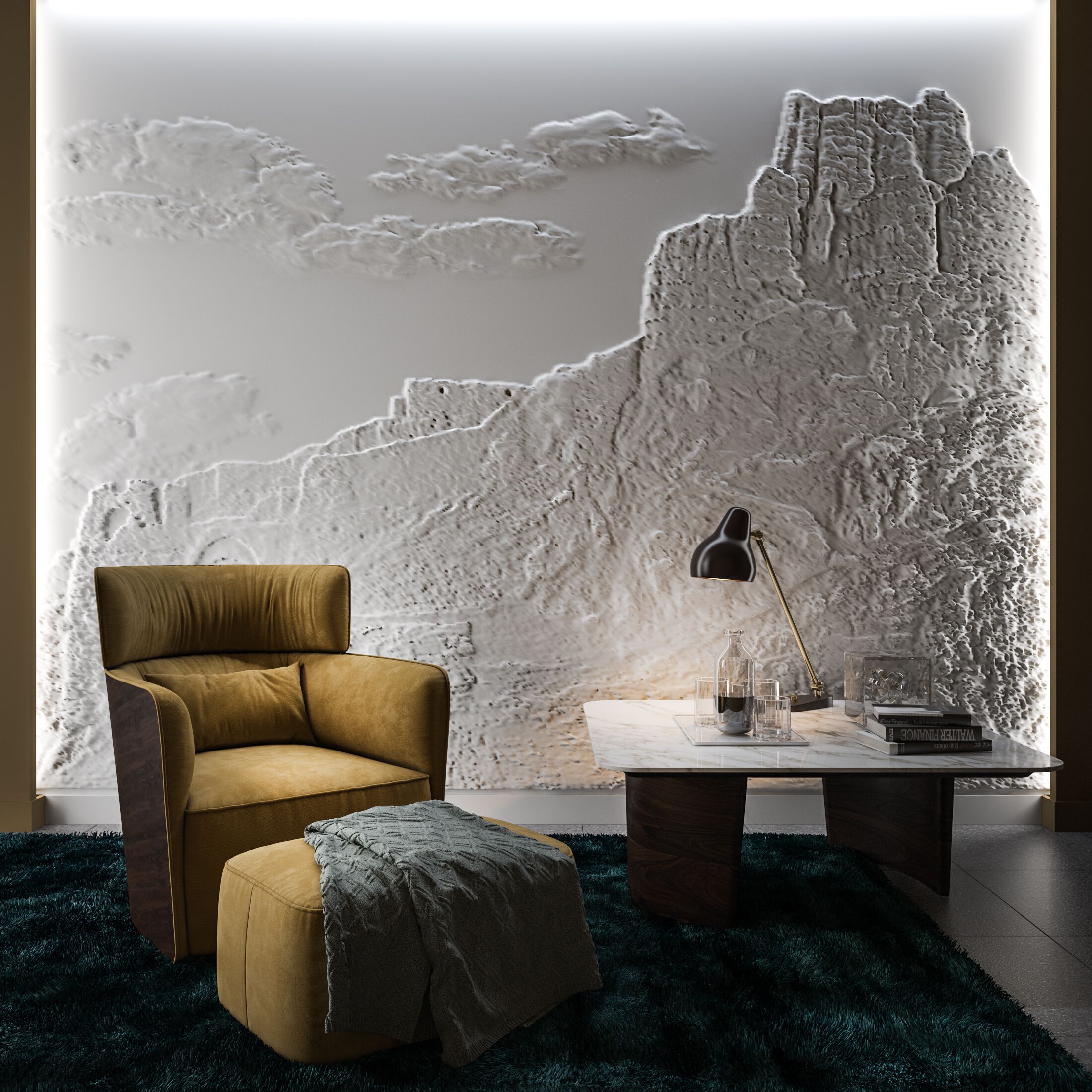 Трехмерная декоративная гипсовая панель WallDeco AMBERD ARCH-00152339 - Вид №1