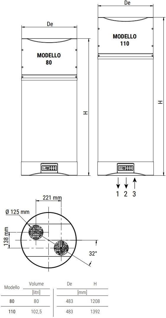 CORDIVARI Внутренний водонагреватель с тепловым насосом для домашнего использования Termoidraulica sun-id-1400026 - Вид №2