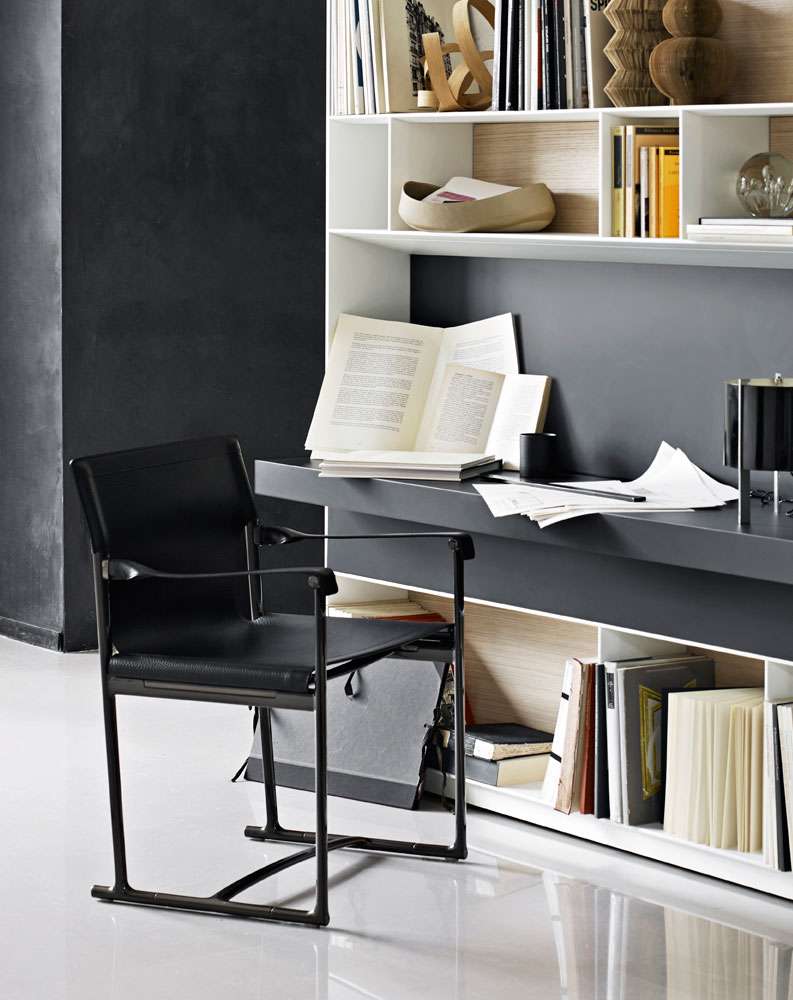 Кожаный стул с подлокотниками B&B Italia мирт крытый ARCH-00122476 - Вид №2