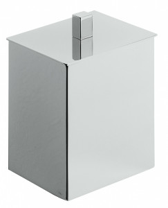 6226/MB Surya Metall, квадратная баночка с крышкой для гигиенич. принадлежностей, цвет черный матовый