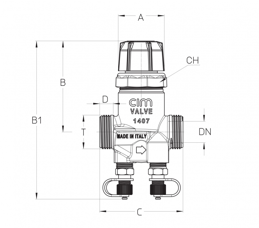 CIMBERIO CIM 717LF 12DN10 Клапан балансировочный автоматический CIM 717  - Вид №1
