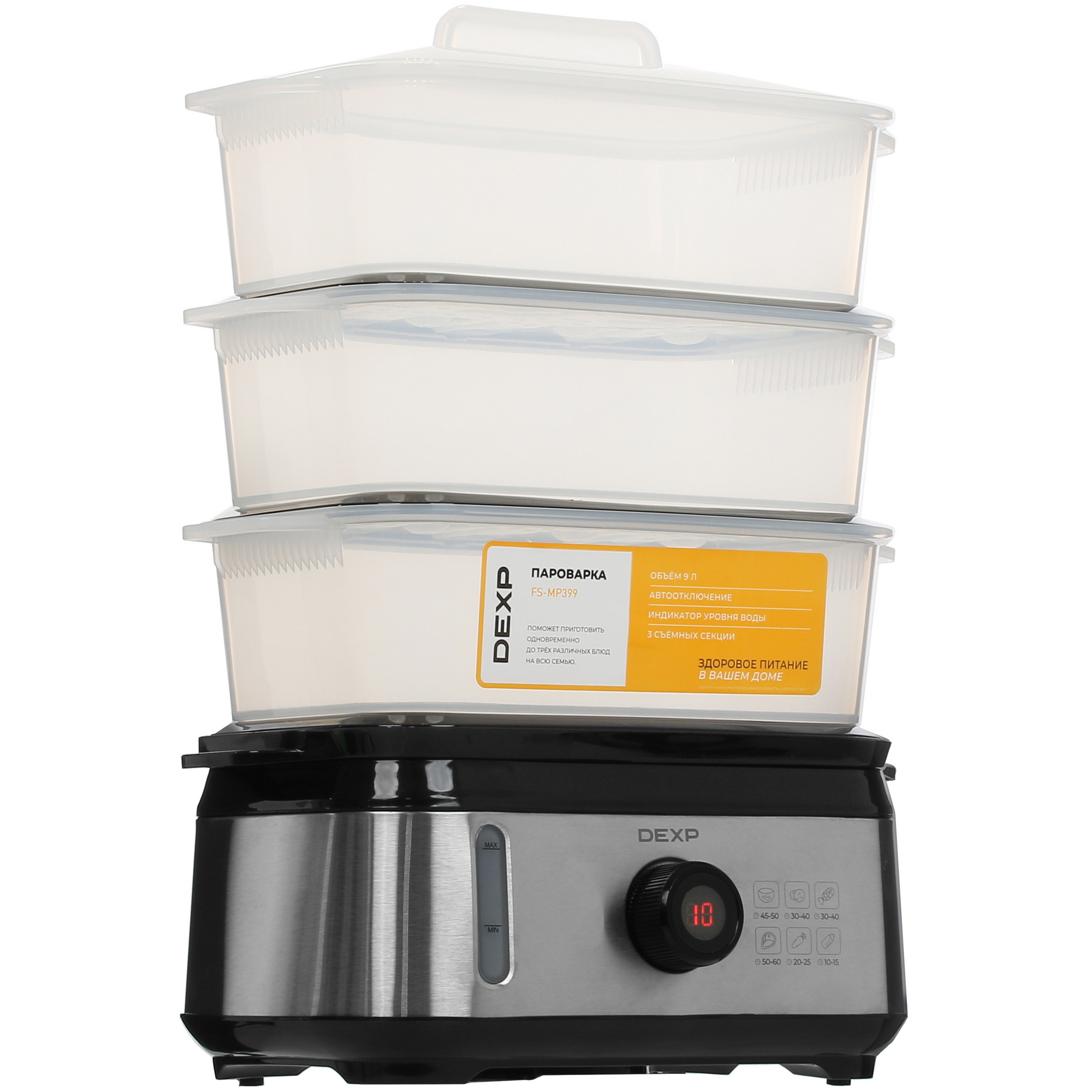 5405145 Пароварка DEXP FS-MP399 серебристый STDN-0118403