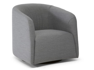 Тканевое вращающееся кресло с подлокотниками