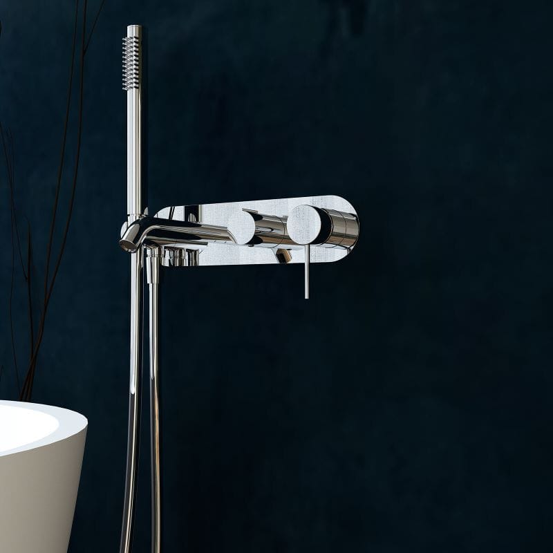 Смеситель для ванны из хромированной латуни с ручным душем Ercos Viktor ARCH-00047980 - Вид №1