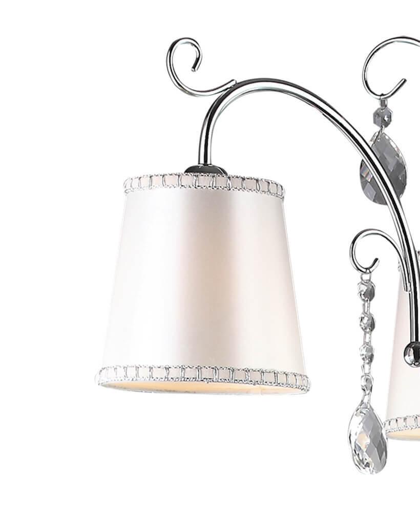 Торшер с абажуром на 3 лампы белый "Августа" 1009/3F-CR LUMIEN HALL АВГУСТА 00-3948886 Белый - Вид №2