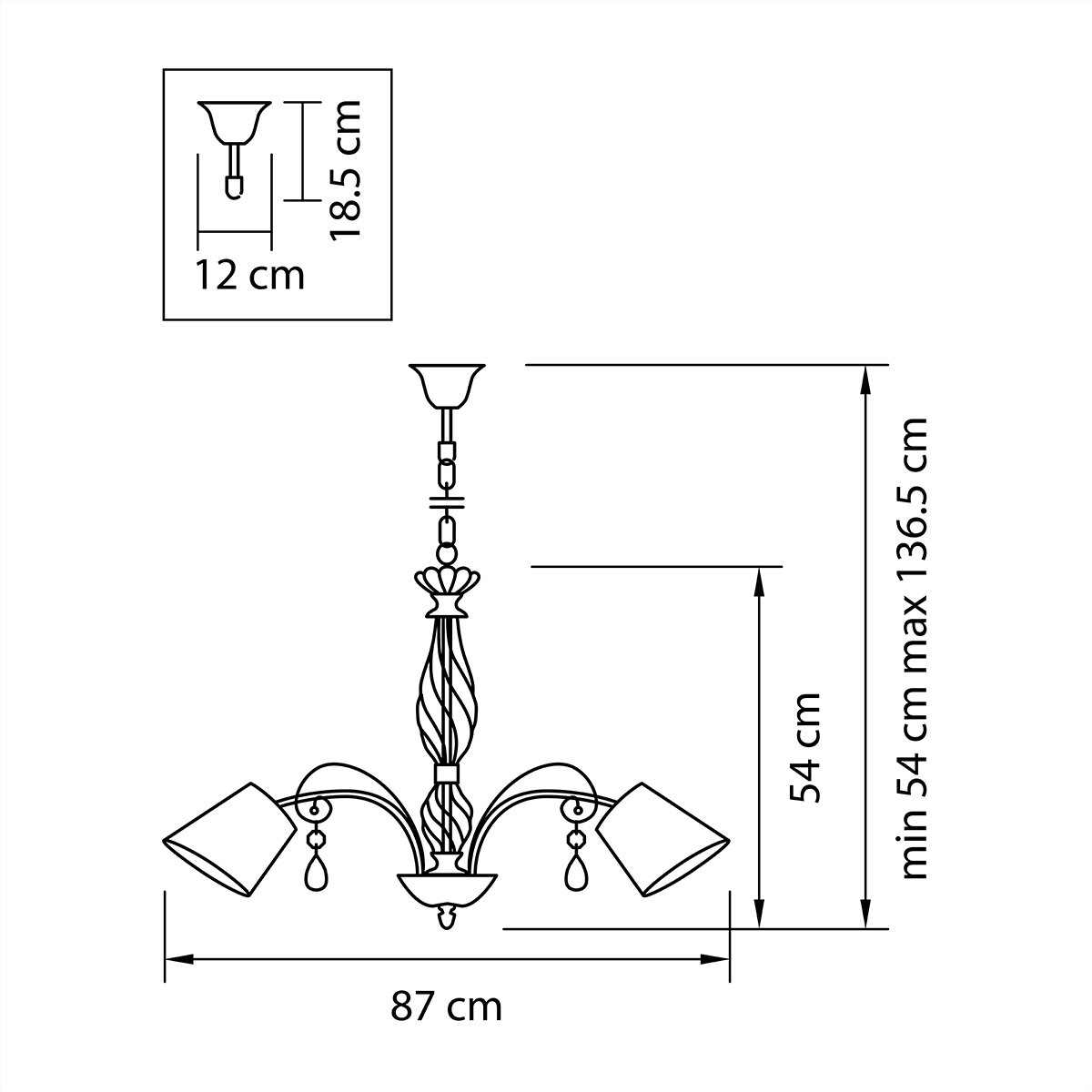 Подвесная люстра Lightstar Esedra 796188 LIGHTSTAR ESEDRA 057556 Белый  - Вид №1