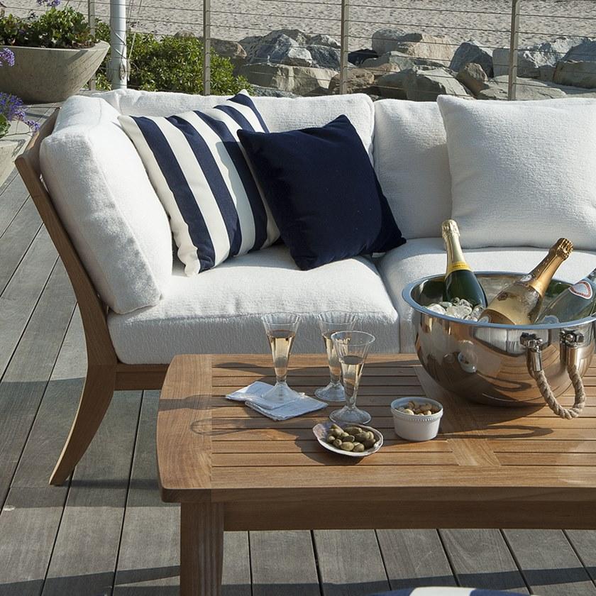 JANUS et Cie Большой центральный модуль из тика для модульного дивана Relais sun-id-1412646 - Вид №7