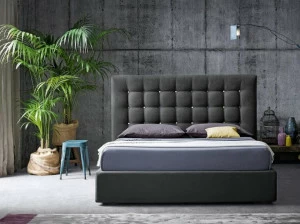 Felis Двуспальная кровать из ткани с тафтинговым изголовьем Bed stories