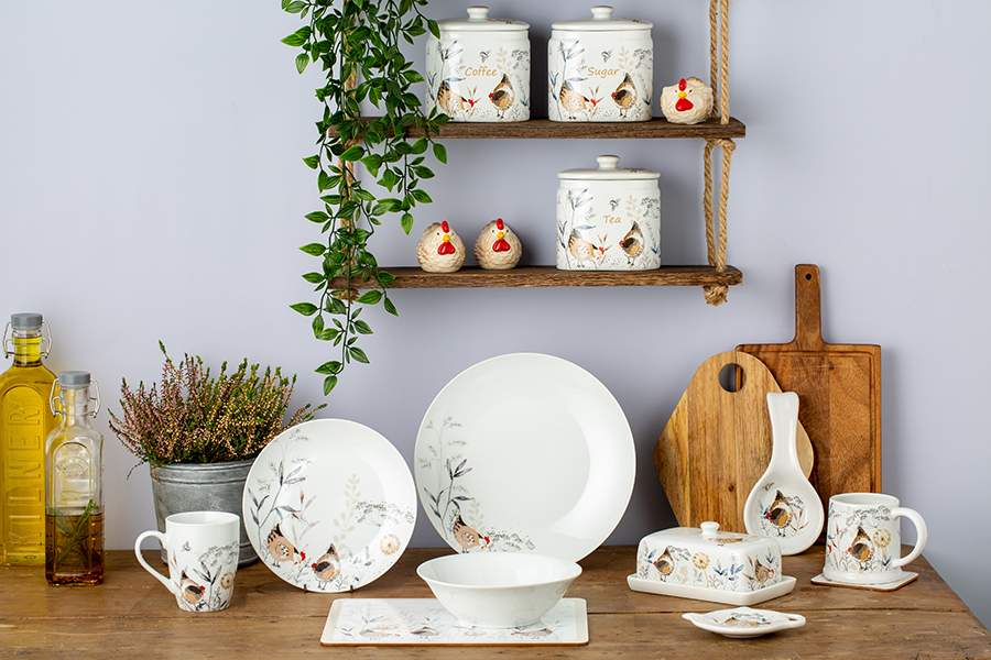 P_0059.639 Блюдце для чайных пакетиков country hens Price&Kensington  - Вид №4