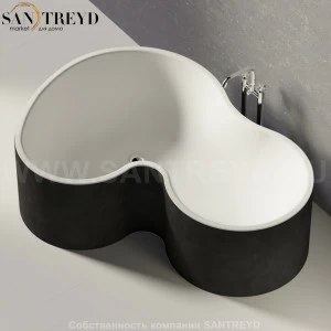 Ванна свободностоящая DR черная глина