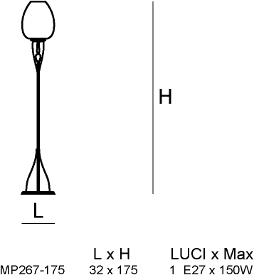 Siru Торшер из муранского стекла Gemma Mp 267-175 - Вид №2