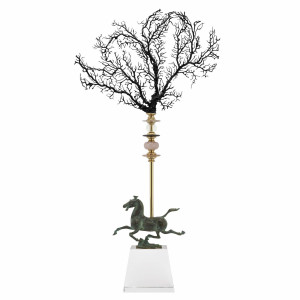 600850-90 ABHIKA OBELISQUE CORAL HORSE H83 BLACK