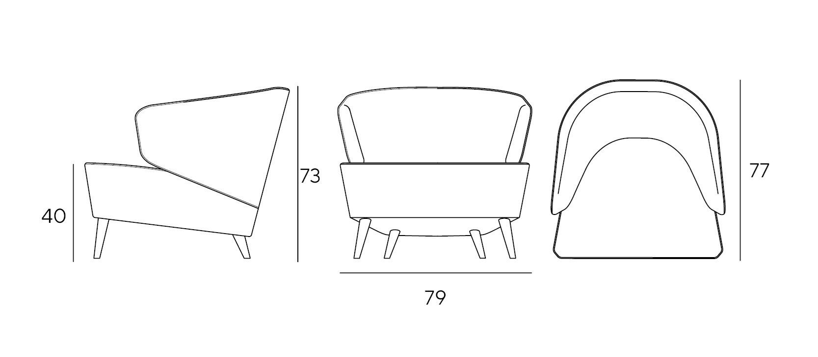 Кресло из ткани и кожи Innova Imbottiti Арсенал ARCH-00065191 - Вид №1