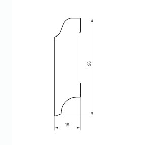 Плинтус Pedross Сардиния Массивный Дуб 2500х68 мм 1010000709 - Вид №1
