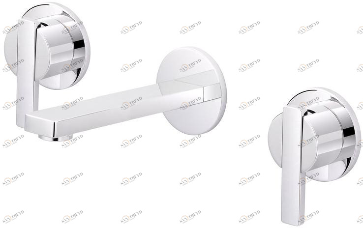 rvb Смеситель для умывальника настенный на 3 отверстия Line 4075.--.52