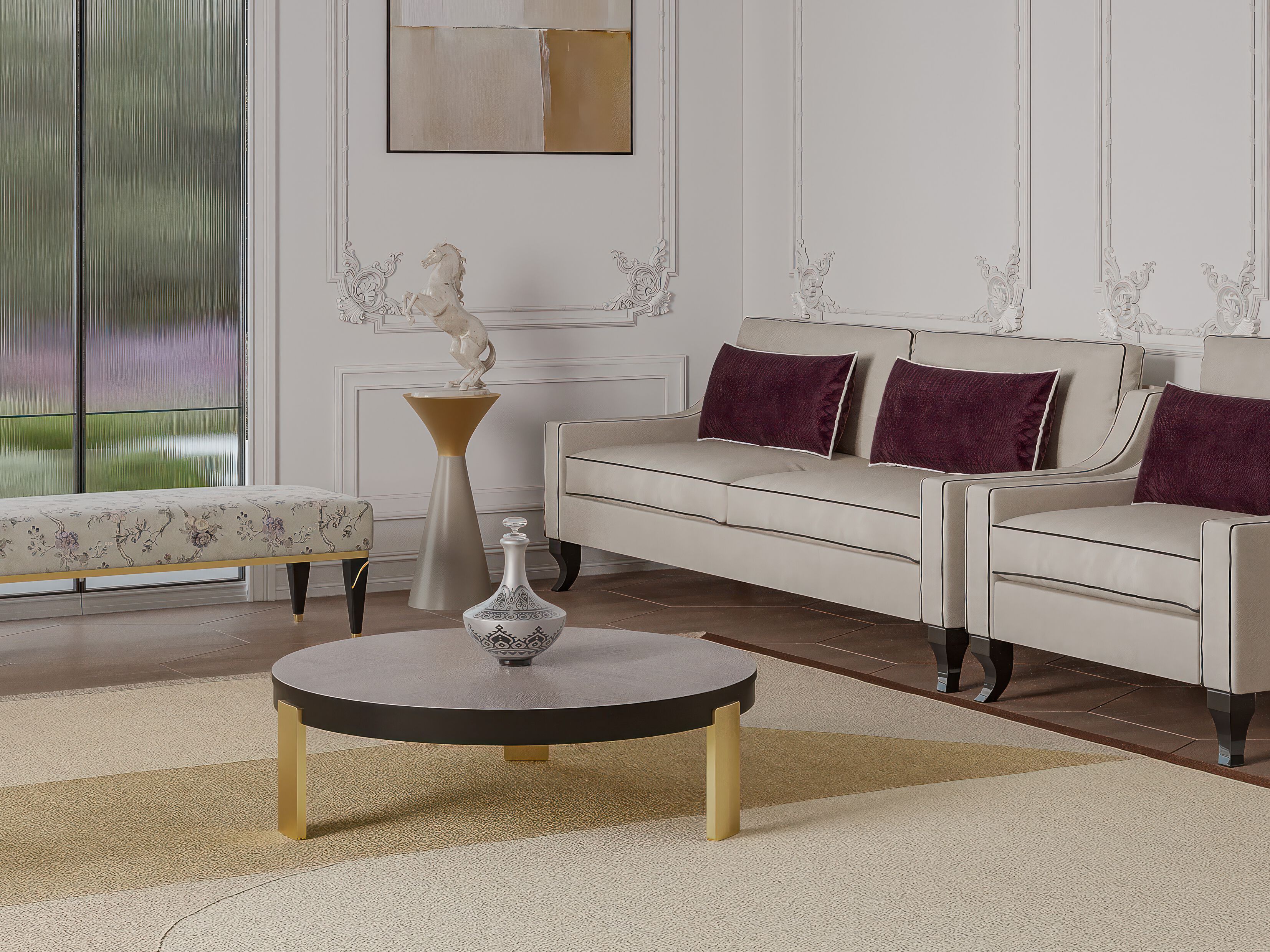 Деревянный низкий круглый журнальный столик GUERRA VANNI Studio Privè ARCH-00152366 - Вид №1