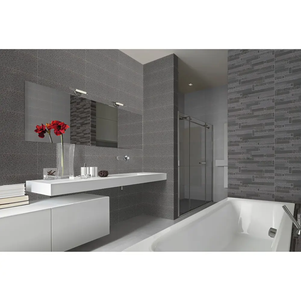 Плитка настенная Emigres Detroit Gris 20х60 см 1.44 м² цвет серый 15632633 STLM-2017232 - Вид №4