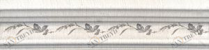 Кантри Шик белый декорированный Бордюр Багет BLB028 20х5 Kerama Marazzi 