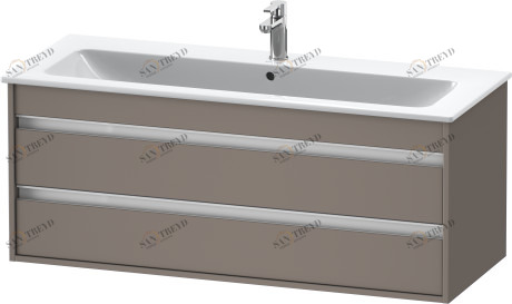 KT643104343 Тумбочка подвесная Ketho #KT6431 1200 x 475 мм Базальт матовый, декор Duravit