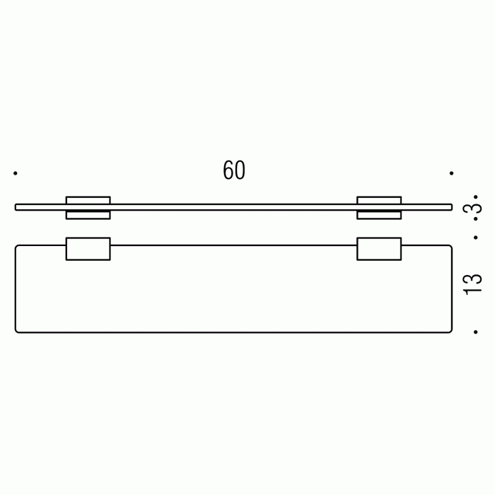 B1616 Полка 60 см COLOMBO LOOK Colombo Design - Вид №2
