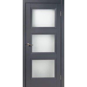 Комплект двери Трилло со стеклом 90x200 см Hardflex цвет грей легно с добором 150 мм 89432075 STLM-2070099