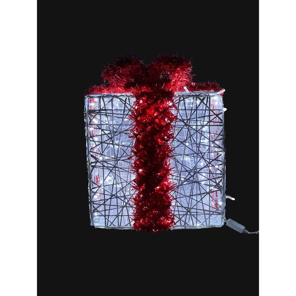 Электрическая светящиеся фигура Подарок 200 LED 120x120x120 см теплый белый свет 86164005 STLM-2023500 AJURIO  - Вид №4
