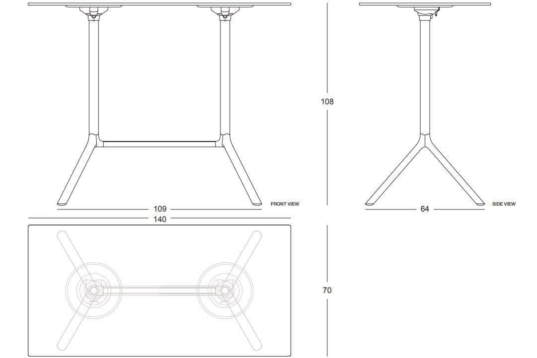 Высокий складной стол Plank ARCH-00074254 - Вид №5