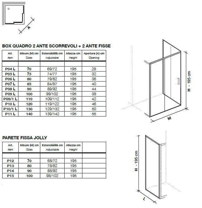 Угловая душевая кабина с раздвижной дверью Metidea платина ARCH-00042937 - Вид №2