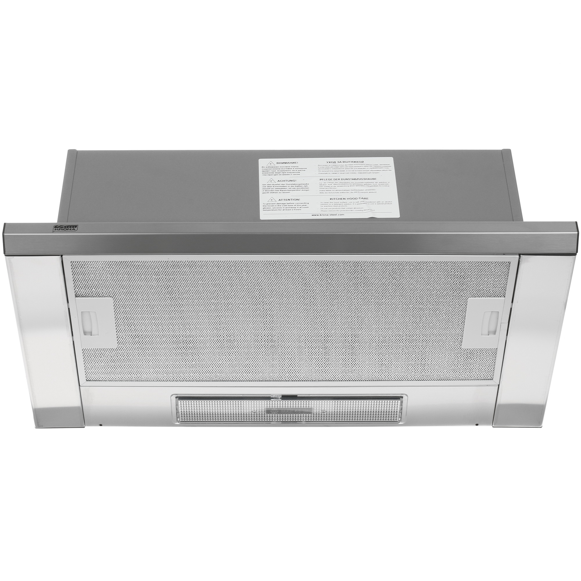 1126804 Вытяжка телескопическая KRONA KAMILLA Slim 2M 600 серебристый/серебристый STDN-0016634 - Вид №1
