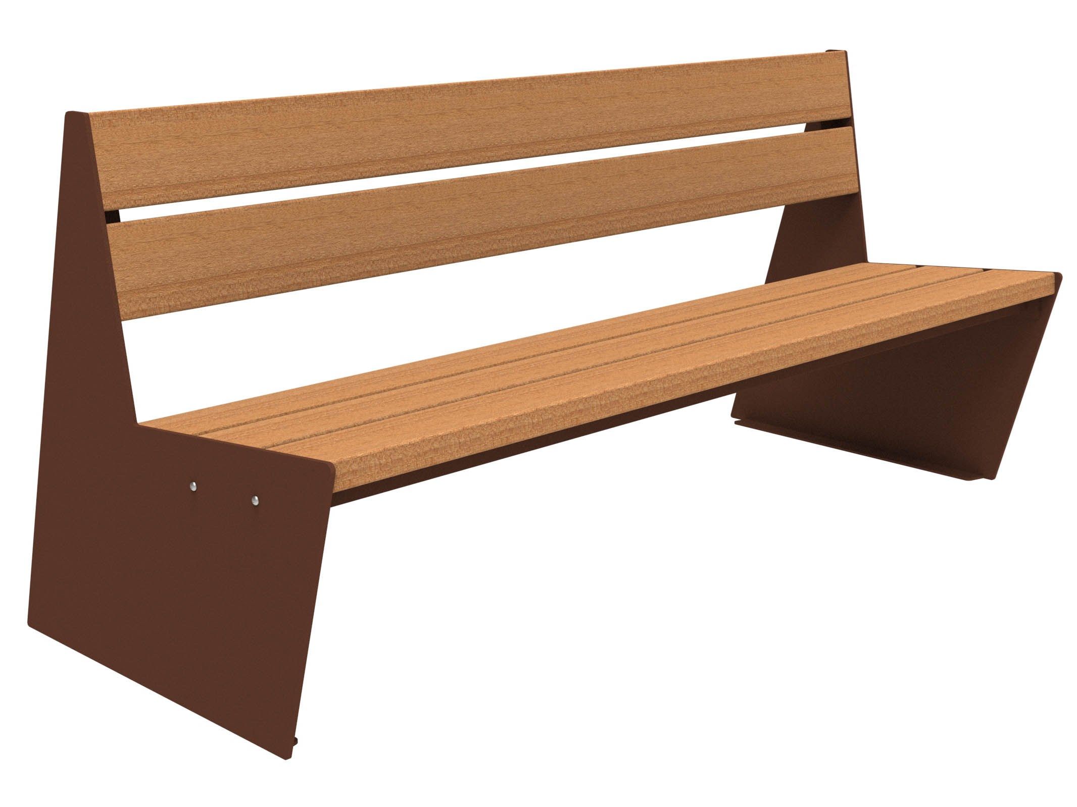 Скамья из окуме со спинкой Lazzari Sharp ARCH-00087617 - Вид №44