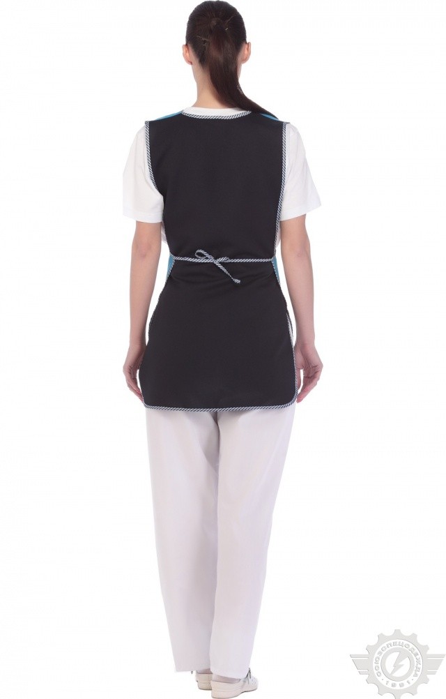 66211 Фартук-жилетка сине-голубой  Врач  размер 56-62 Спецодежда  - Вид №9
