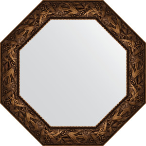 BY 7375 Зеркало в багетной раме - византия бронза 99 mm EVOFORM Octagon
