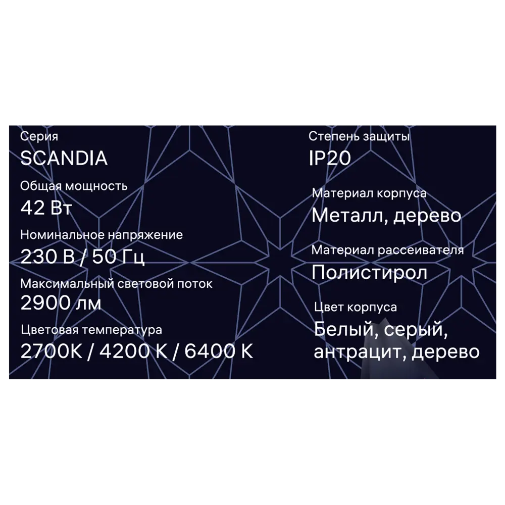 Люстра подвесная светодиодная Ritter Scandia 52078 8 42 Вт 15 м² регулируемый белый свет цвет белый/серый/антрацит/дерево 89195499 STLM-2169760  - Вид №18