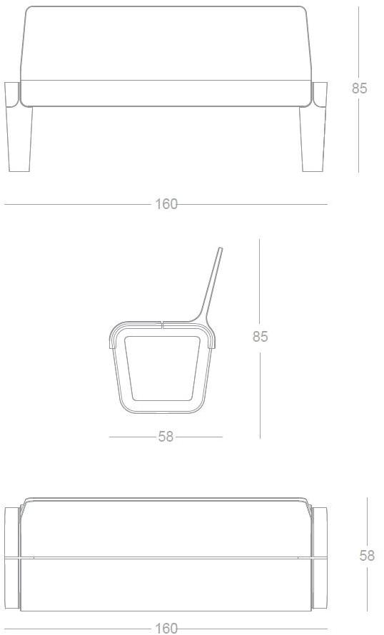 Manufatti Viscio Реконструированная каменная скамья со спинкой Key sun-id-1469045 - Вид №1