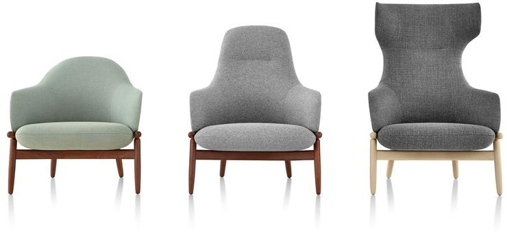 Herman Miller Кресло Bergere из ткани с высокой спинкой Reframe sun-id-1393034 - Вид №6