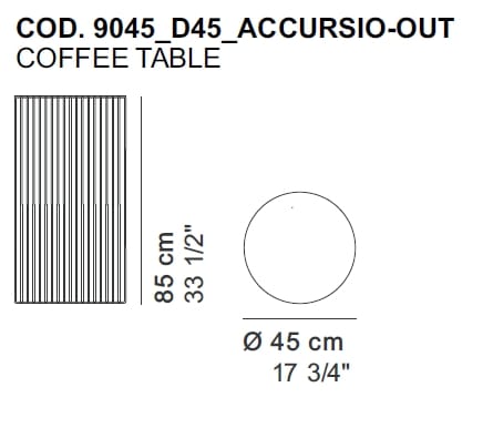 Стальной круглый садовый стол La Cividina Accursio Outdoor ARCH-00064303 - Вид №6