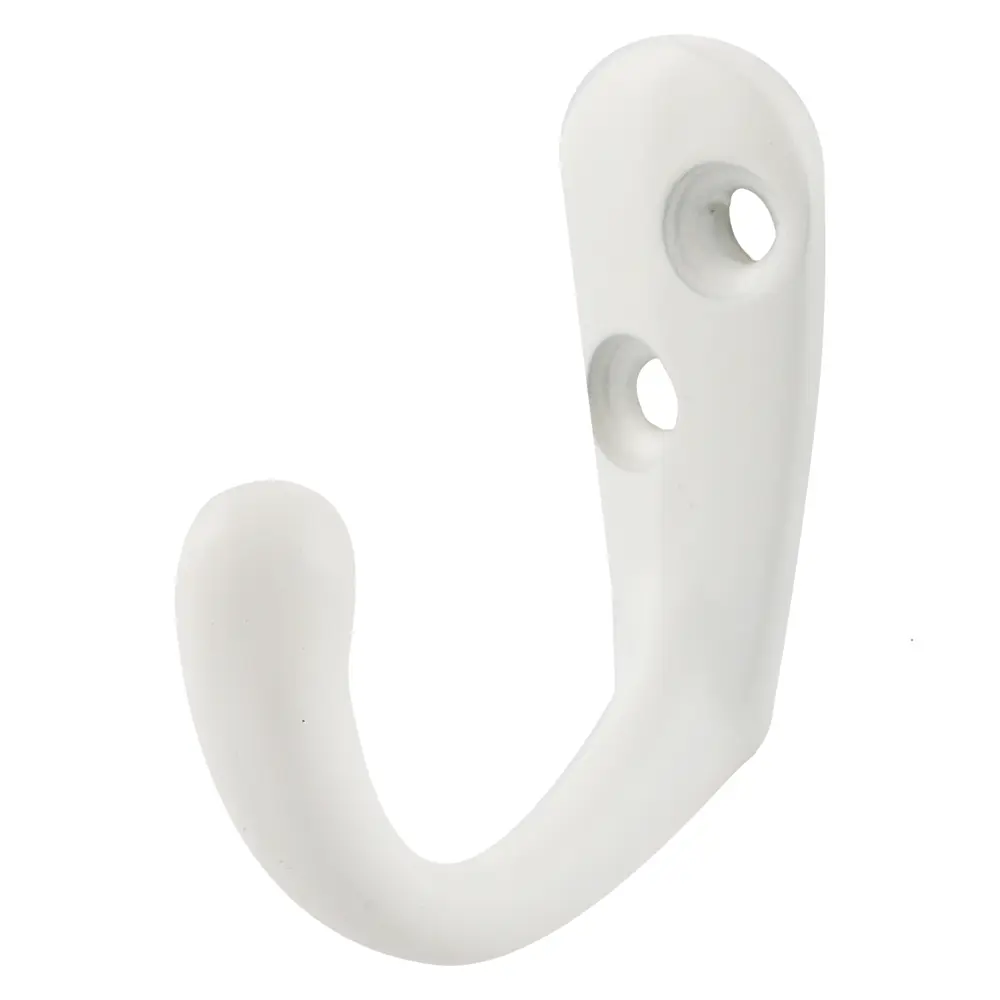 Крючок одинарный, металл, цвет белый LAMPLANDIA STLM-2025762