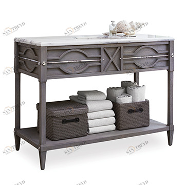 Тумбочка, большая (от 37 до 59,5) 17554-110-411 Spindle Sink Chest - Weathered Grey  Ambella 