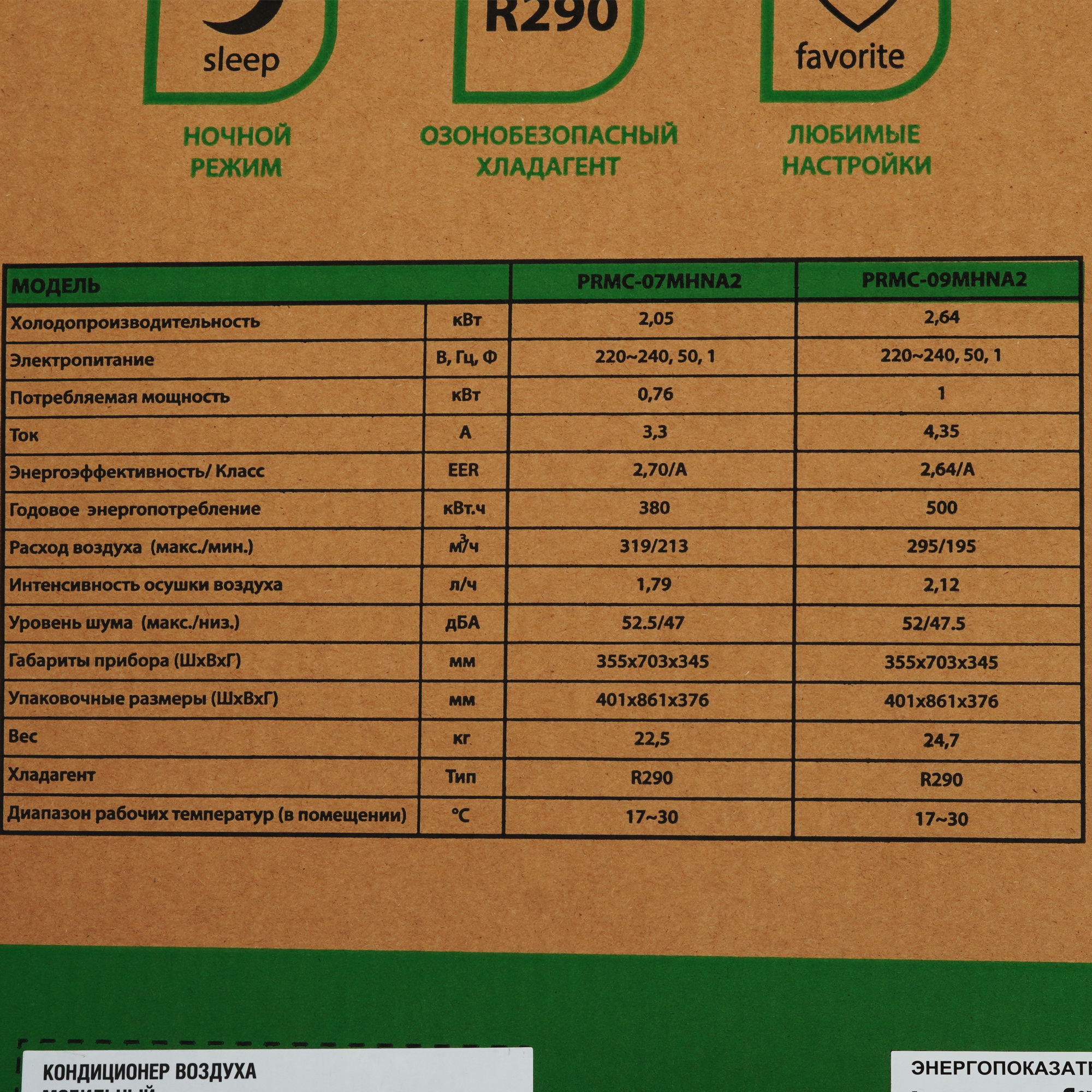 9005266 Кондиционер мобильный PRIMERA PRMC-07MHNA2 белый STDN-0129598 - Вид №8