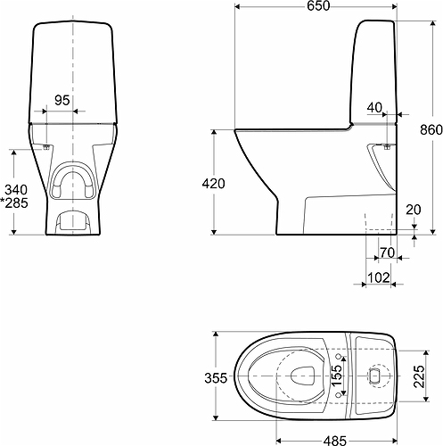 624009311 Крышка сиденье для унитаза IFO  - Вид №3